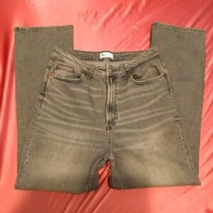 DENIM STRAIGHT CUT JEANS WITH A HIGH WAIST Size 10 - Z1975
